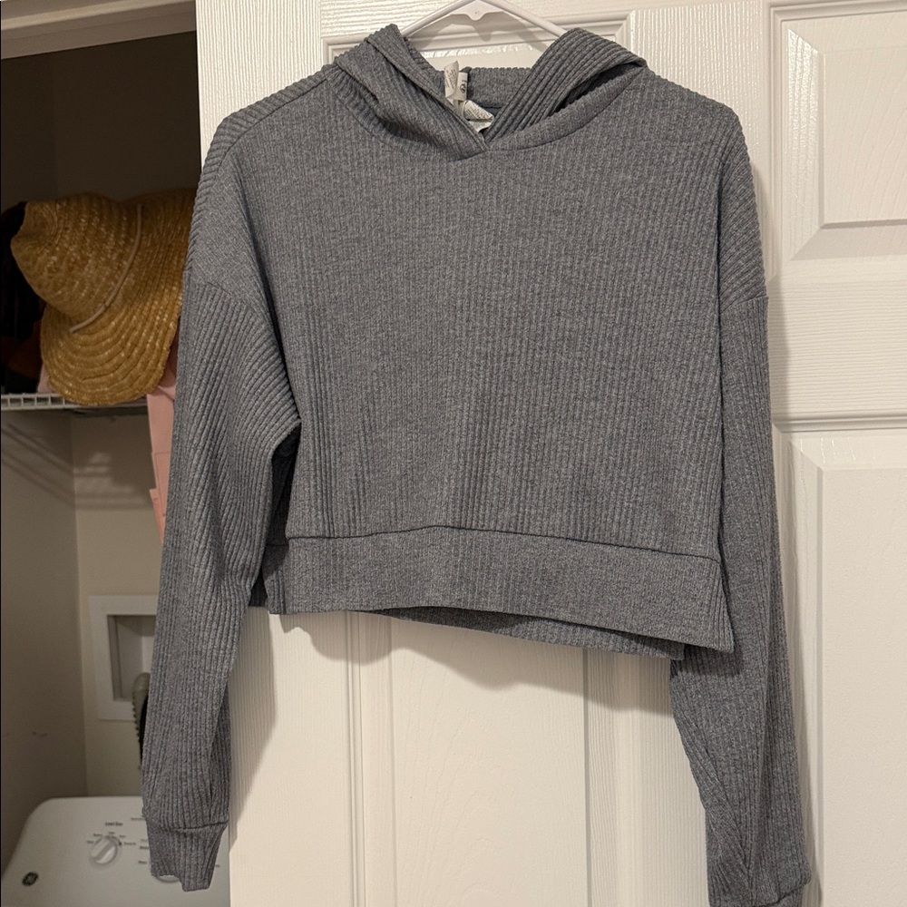 Alo Ribbed Women's Cropped Hoodie